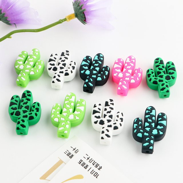 sunrony Fokusperlen Silikon, Leoparden-Kaktus, Bunt, Unisex - Bild 1