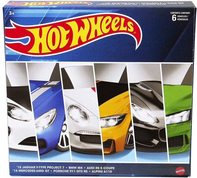 Hot Wheels European Cars Die Cast-Fahrzeuge 1:64 6er-Pack - Bild 1