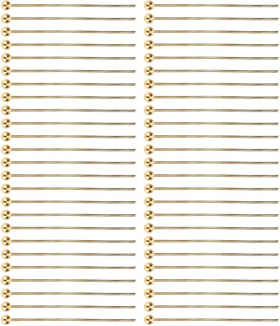 Neoglint Schmuckanhänger Kugelkopfstifte, Gold, 25mm / 30mm, Unisex - Bild 1
