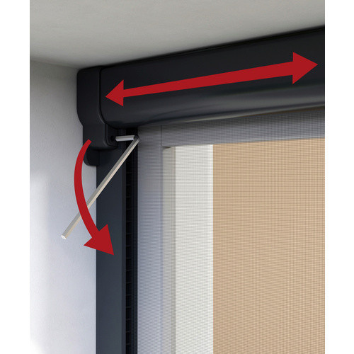 WINDHAGER Insektenschutz Rollo für Fenster, schwarz, Breite: 130 cm, Höhe: 160 cm - Bild 2