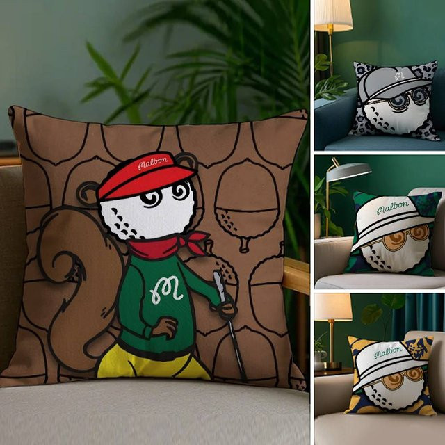 Freizeit M-Malbones Golf-Kissenbezug aus weichem Plüschstoff mit doppelseitigem Druck für dein Sofa oder als Dekokissen - Bild 1