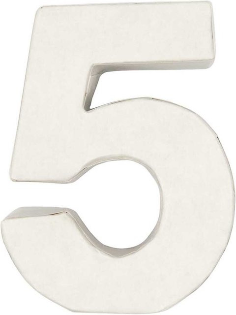 Rico Design 3D Pappzahl 5 für die Tischdekoration, Höhe: 7 cm, Breite: 2,5 cm - Bild 1