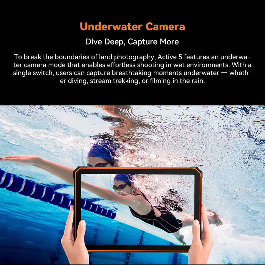 Robustes Blackview Active 5 Tablet in Schwarz mit 8,68-Zoll-IPS-Display, 6 GB RAM, 128 GB ROM und 6600-mAh-Akku - Bild 3