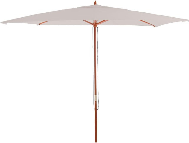 MCW Sonnenschirm Lissabon Marktschirm aus Holz und Polyester in Creme mit Ø 3 m - Bild 1