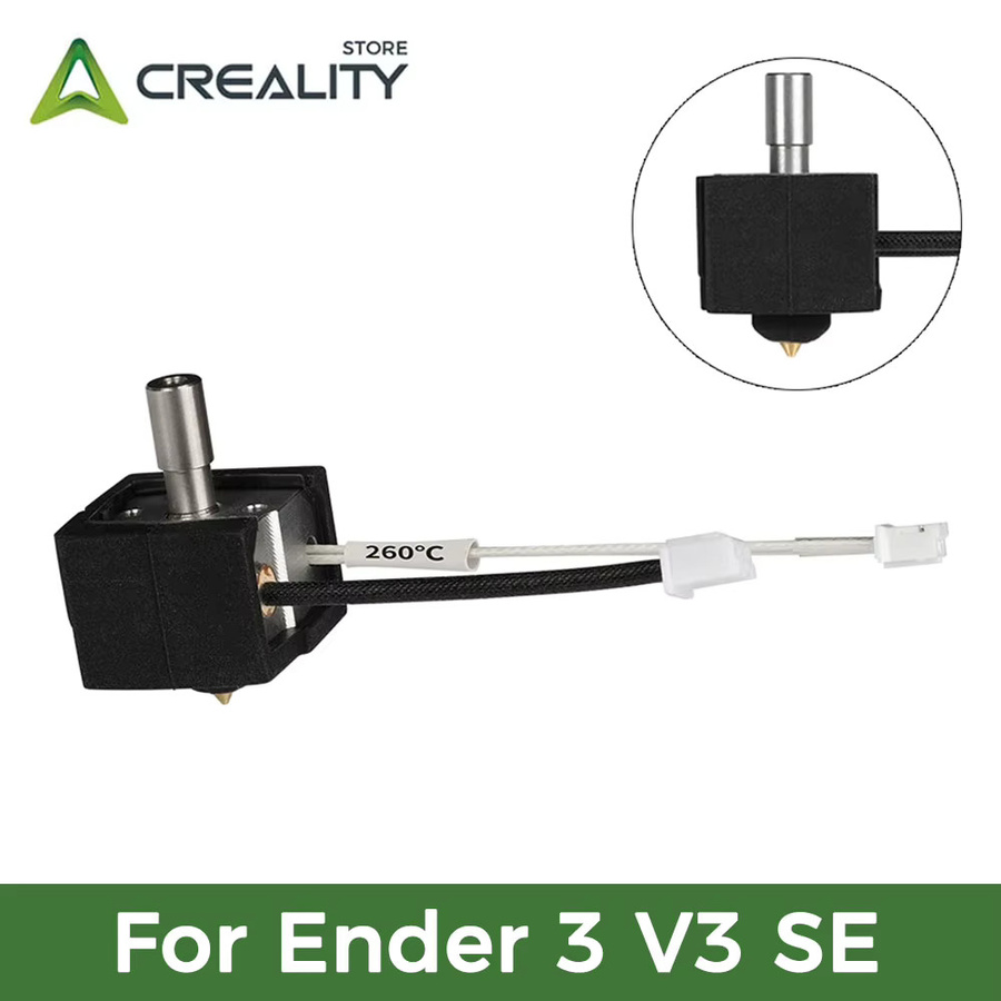 Creality Hotend Upgrade Set für Ender 3 V3 SE, 24 V 40 W Heizblock Kit mit Heatbreak und Heizung, Schwarz - Bild 2