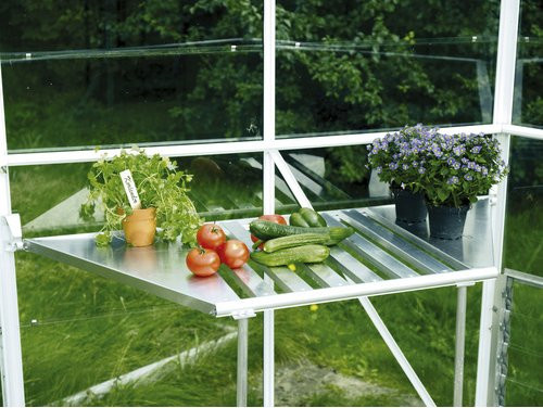 Vitavia Aluminiumtisch in Silber, B/T/H: 51,9 x 95,4 x 121,6 cm - Bild 1