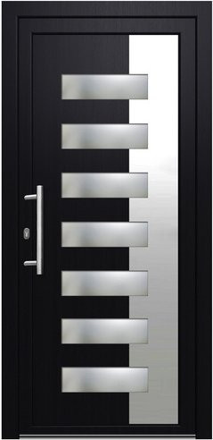 KNOCK Kunststoff-Haustür Robusto in Anthrazit mit Glaseinsatz, modern, Höhe: 210,0 cm, Breite: 100,0 cm - Bild 1