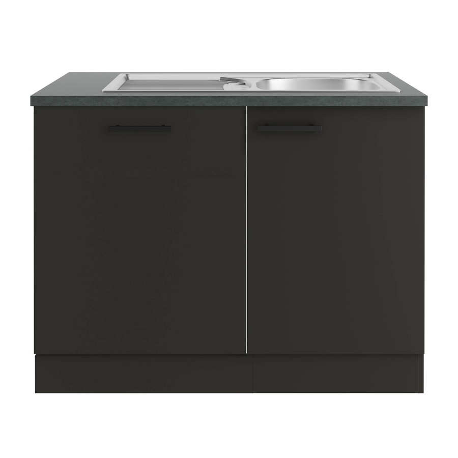 OPTIFIT Madrid420 Küchen-Spülenschrank-Set in Anthrazit Matt mit modernem Design - Bild 2