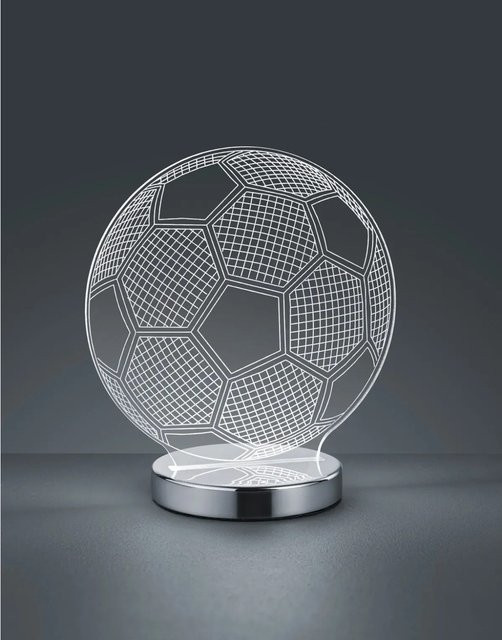 Reality LED Tischleuchte Ball in Chrom und Weiß, B/T/H: 22 x 20 x 12 cm - Bild 1