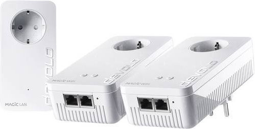 Devolo Magic 1 WiFi Multiroom Kit 2-1-3 Powerline WLAN Network Kit mit Dual-Band WiFi 5 und Ethernet/LAN in Weiß - Bild 1