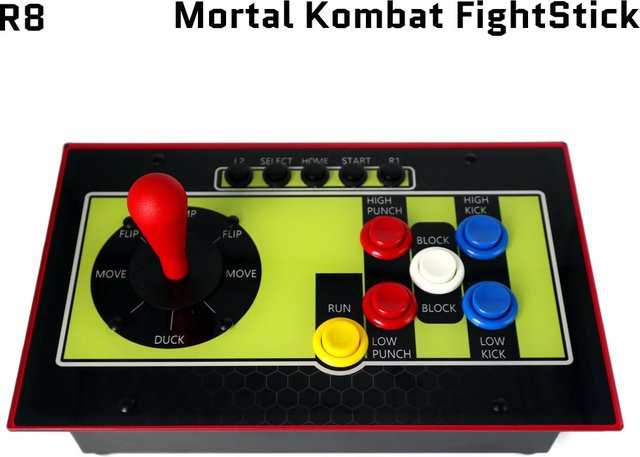 FightBox R8 Mortal Kombat Metal Game Controller RP2040 Advanced Breakout Board Zero Delay Arcade Fight Stick für PC, PS3 und PS4 in Multicolour - Bild 1