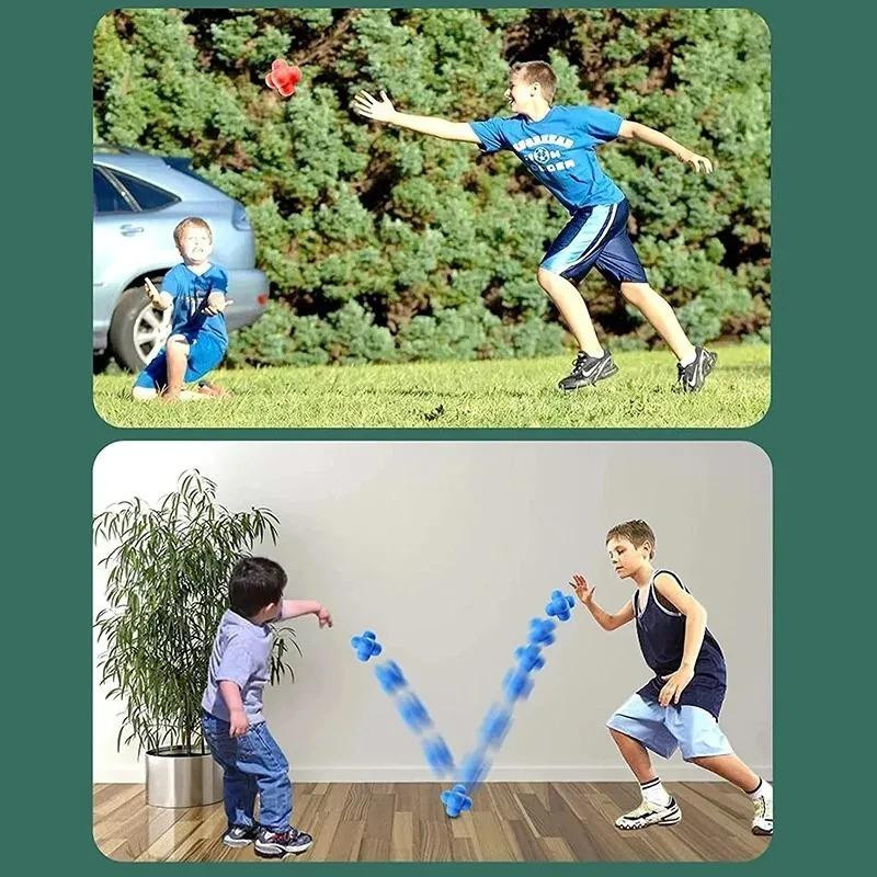 Fashnics Gummi-Sechskant-Reaktionsball Reflex-Trainer für 6-12 Jahre - Bild 4