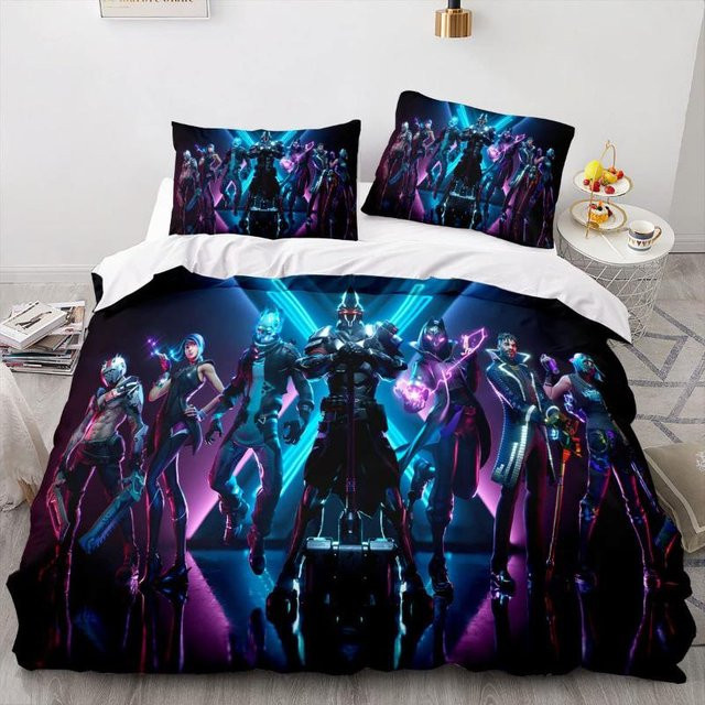 Gu Tao Fortnite Bettwäsche Set mit Bettbezug und Kissenbezug, Mehrfarbig, B/H: 140 x 210 cm - Bild 1