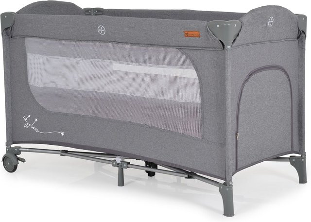 Cangaroo Reisebett Skyglow mit 2 Ebenen, Matratze und Seiteneingang in Grau - Bild 1