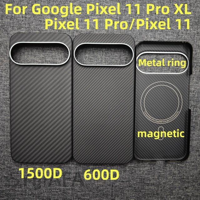 Ultradünne Carbon-Faser-Hülle für Google Pixel 11 Pro XL und Pixel 11 Pro in Schwarz - Bild 1