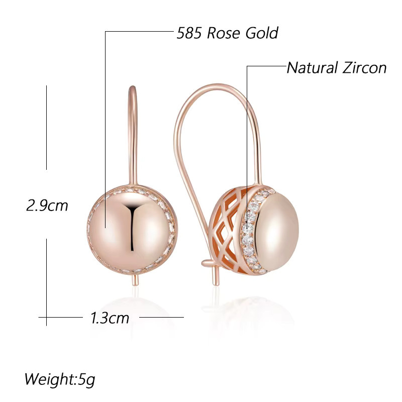 Kinel Ohrringe, 585 Roségold, Zirkonia, Damen - Bild 2