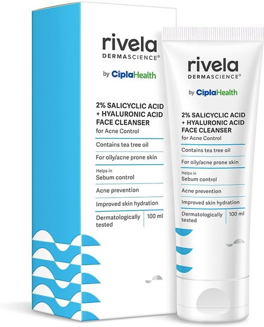 Cipla Rivela Dermascience Gesichtswaschgel, 100 ml, Fettige Haut, Salicylsäure - Bild 1