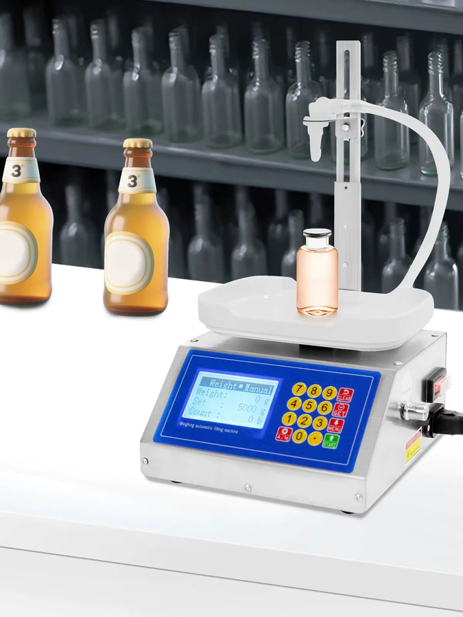 CNCEST Flüssigkeitsfüllmaschine mit LCD-Bildschirm, quantitativer Flüssigkeitsfüller für Likör, Getränke und Saucen, 3,2 l/min, Blau - Bild 4