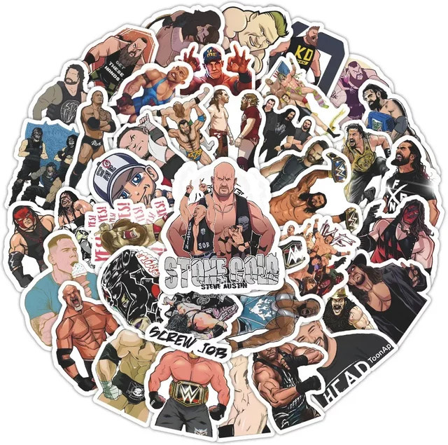 GOGOTU Wrestling Cartoon Aufkleber, 60-teiliges Set - Bild 1