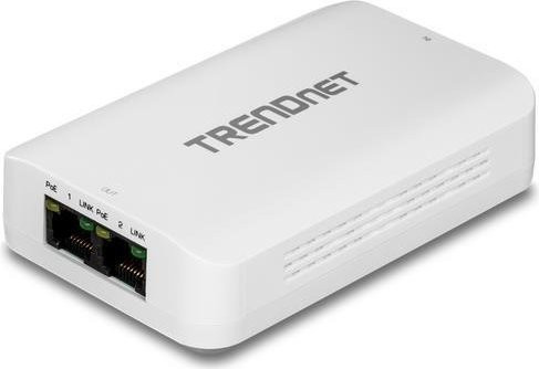 TRENDnet TPE-BE200 Netzwerkextender GigE mit 2 Ethernet-LAN-Anschlüssen in Weiß, Reichweite bis zu 200 m - Bild 1