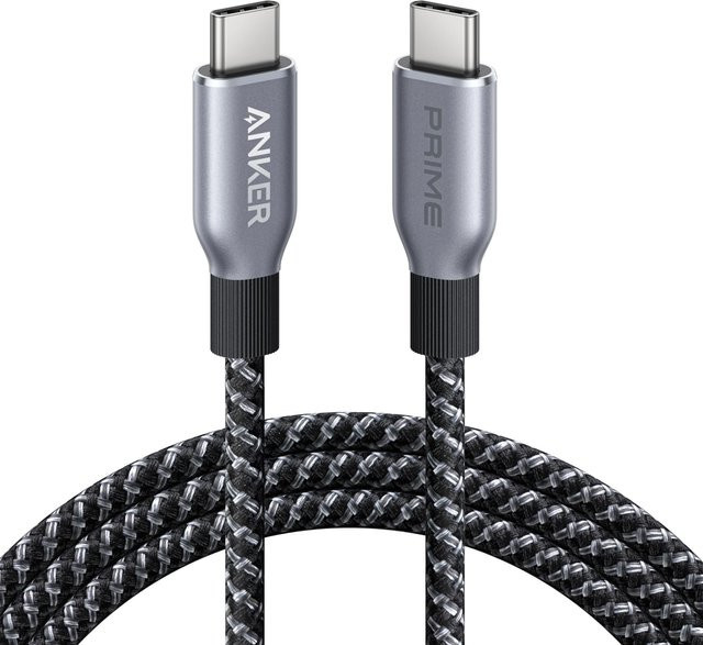 Anker Prime USB-C auf USB-C Kabel mit Upcycled-Flechtgewebe, Schwarz, Länge: 180 cm, 240W - Bild 1