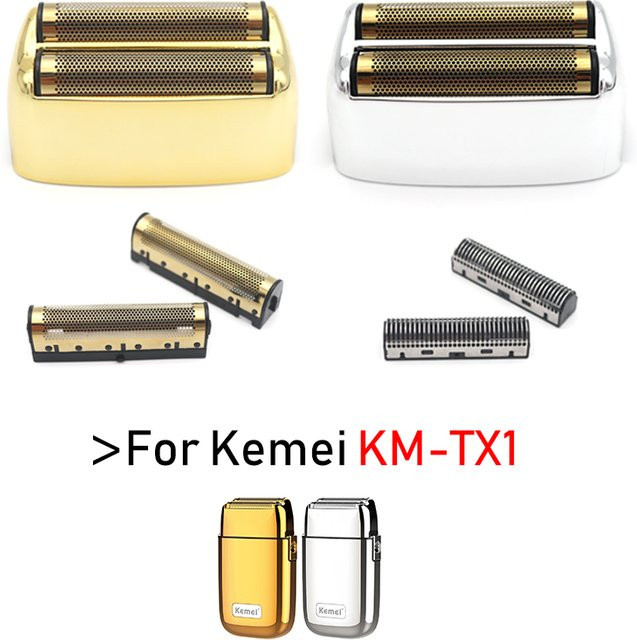 Kemei KM-TX1 Ersatz Doppel Folierte Klinge und Netz Abdeckung als Reparatur Zubehör - Bild 1