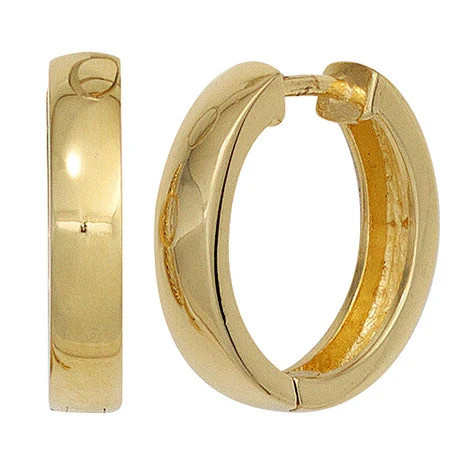 Colfem Creolen 925 Silber, gold vergoldet, Unisex - Bild 1