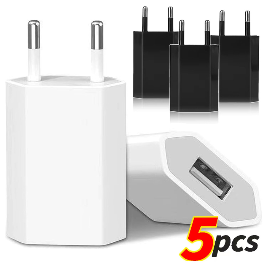 TAQKRED USB Wandladegerät mit EU-Stecker Universal Power Adapter für iPhone, iPad, Samsung, Xiaomi und Huawei, 5V 1A - Bild 2