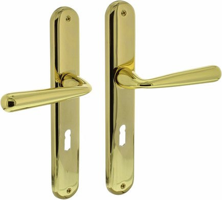 Intersteel Türdrücker Yvonne in Gold aus Messing, B/H/T: 23,8 x 4,0 x 1,0 cm, BB 72 mm - Bild 1