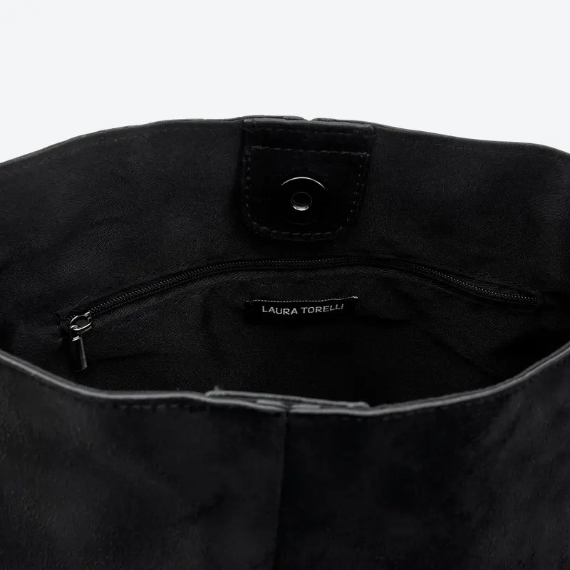 Laura Torelli Damen-Handtasche in Suede-Optik - Bild 3