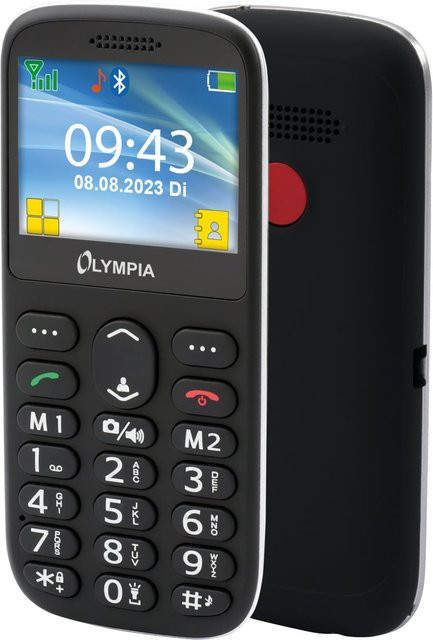 Olympia Sun 2G Senioren Mobiltelefon mit Großtasten und Bluetooth in Schwarz - Bild 1