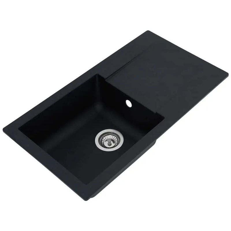 Respekta Einbauspüle Denver Mineralite Schwarz B/H/T: 78 x 17 x 43,5 cm - Bild 6
