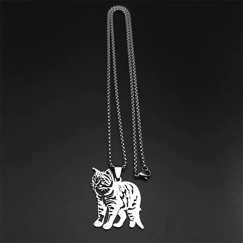 EREBUS Halskette mit Anhänger, Edelstahl, Silber, Unisex - Bild 2