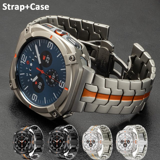 Uhrenarmband Edelstahl, Silber, Herren, für Samsung Galaxy Watch Ultra 47 mm - Bild 1