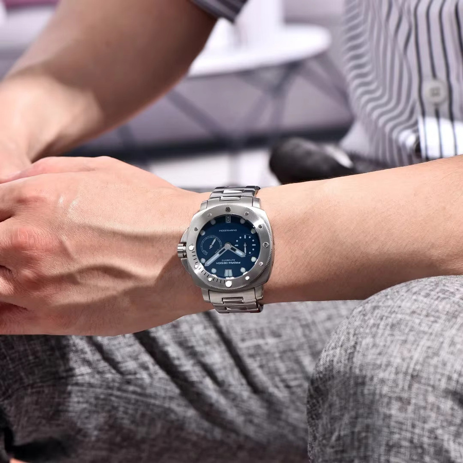 PAGANI Design Armbanduhr Automatik, Edelstahl, Grün, Saphirglas, Herren - Bild 5