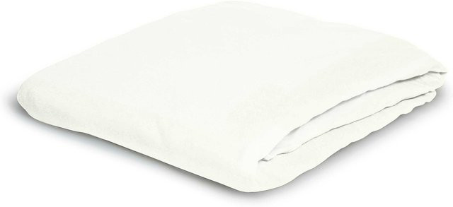 BIERBAUM Jersey Spannbetttuch Weiss B/T: 190 x 200 cm - Bild 1