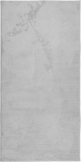 vidaXL Teppich Iza Kurzflor in Grau mit skandinavischem Design und geometrischem High-Low-Effekt, B: 100 cm, L: 200 cm - Bild 1