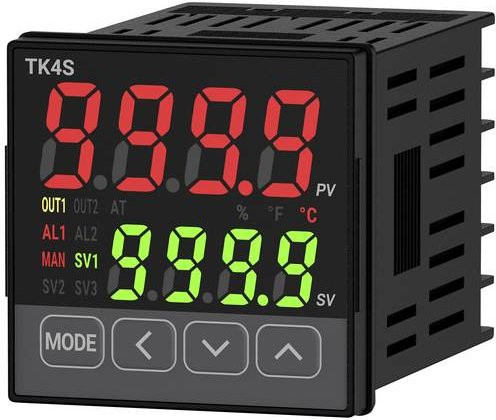 TRU COMPONENTS TK4S-14RC PID Temperaturregler in Schwarz mit SSR Relais 3A für die Thermoelemente K, J, E, T, B, R, S, N, C, L, U, PL-II im Bereich -199.9 bis 999.9°C - Bild 1