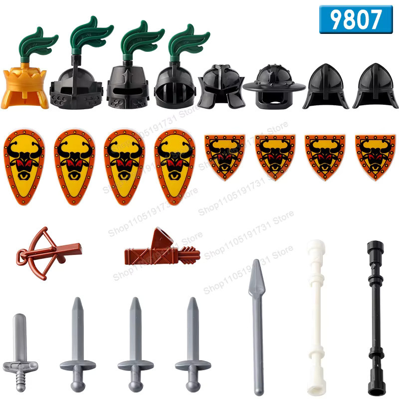 DR.TONG Red Lion Bull King Knights Ritter, Bausteine, Actionfiguren Zubehör - Bild 2