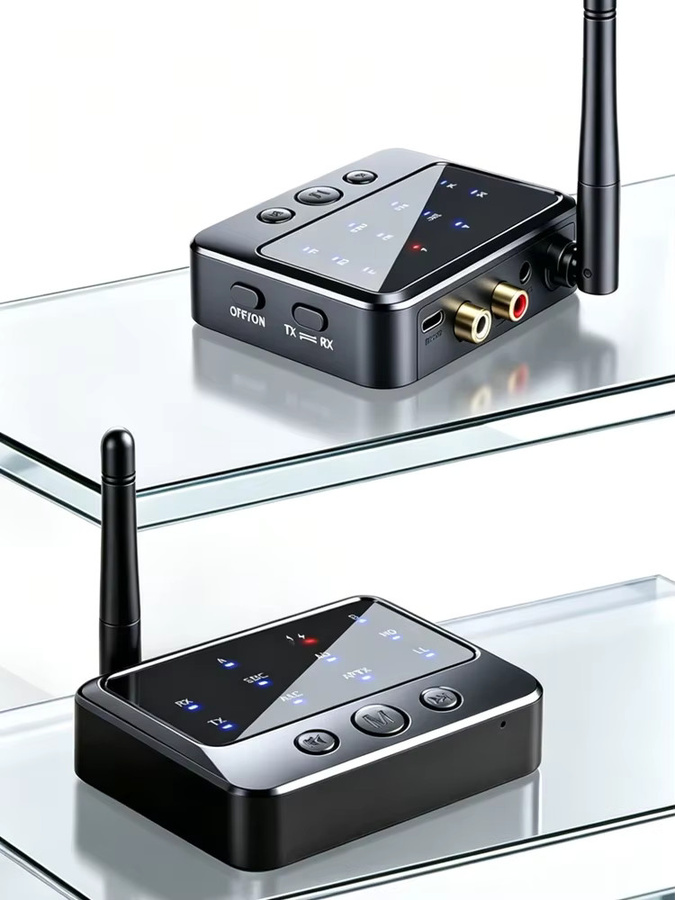 KEBIDU Bluetooth 6.0 Empfänger und Sender 2-in-1 Audio-Adapter mit AptX-Adaptive, AD, HD, LL und AAC/SBC in Schwarz - Bild 7