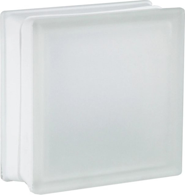 Fuchs Design Glasbaustein Riva Weiß Satiniert B/H: 19 x 19 cm, Tiefe: 8 cm - Bild 1