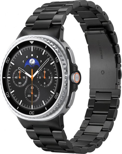 Spigen Uhrenarmband Modern, Edelstahl, Schwarz, Unisex - Bild 1
