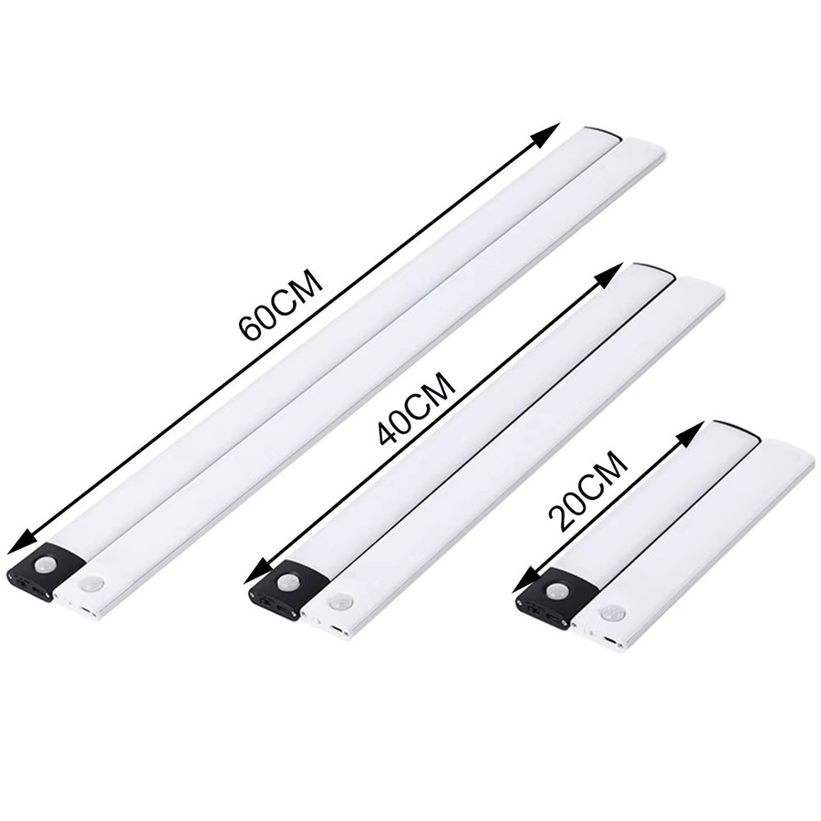 CENSHION LED-Schrankleuchte Typ C mit Bewegungsmelder, wiederaufladbar, Nachtlicht für Küche und Möbel, Schwarz - Bild 5