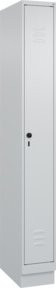 C+P Spind Classic PLUS Garderobenschrank mit Sockel, 1 Abteil, Grau, H x B x T: 195 x 25 x 50 cm - Bild 1