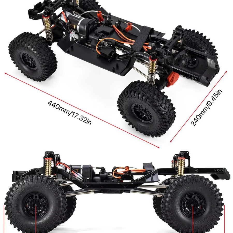 AUSTARHOBBY 2-Gang-Getriebe-Chassisrahmen mit Differenzial-Portalachse für Traxxas 1/10 RC-Car-DIY-Teile - Bild 3