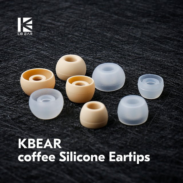 KBEAR Ersatz-Ohrstöpsel aus weichem Silikon in Transparent für In-Ear Kopfhörer, Set mit Größen XS, S, M und L - Bild 1