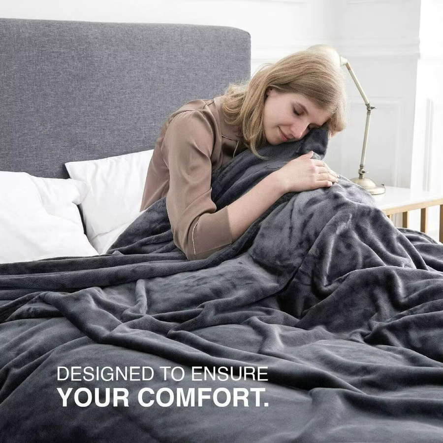 JUANNAI Fleece Decke aus Mikrofaser, weiche Kuscheldecke für Sofa, Bett, Camping und Reise, einfarbig - Bild 5