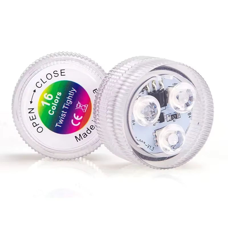 XIWANGFIRE RGB LED Unterwasser Tauchlicht, batteriebetrieben, Multicolor, für Garten, Schwimmbad, Hochzeit und Party - Bild 3