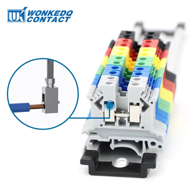 WONKEDQ 10 Stück UK 2,5 Klemmenblock UK2.5B Schraubverbindung Verbindungsstreifen für 2,5 mm2 Kabel als elektrischer DIN-Schienen-Drahtverbinder - Bild 2