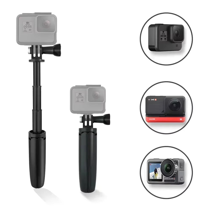 VIKEFON Handheld Selfie-Stick und Kamerastativ mit Gimbal in Schwarz für Outdoor-Aufnahmen und Sportfotografie - Bild 3